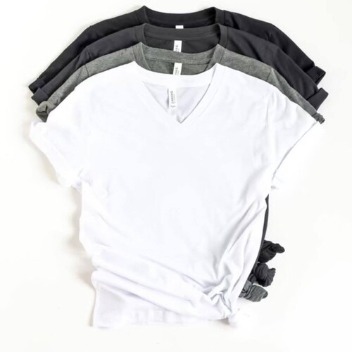Blank V-neck Bella Canvas T-shirt 3005 Plain Bella Canvas - Etsy