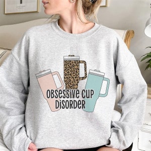 Obsessive Cup Disorder Aschgraues Gildan Sweatshirt