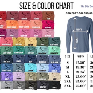 Comfort Color Brand Unisex Long Sleeve Tee - Blank Great for customization