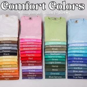 T-shirt blanc Comfort Colors pour sérigraphie, télévision, vinyle, broderie