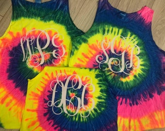 Débardeur monogramme unisexe Tie Dye