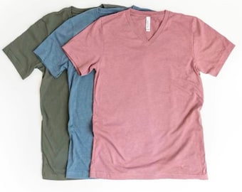 V Neck Bella Canvas Tee - Blank 3005 cotton soft favorite tee