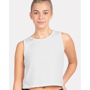 Camiseta de tirantes Next Level Crop, la mejor camiseta de tirantes para damas, camiseta de tirantes súper suave y ajustada para damas