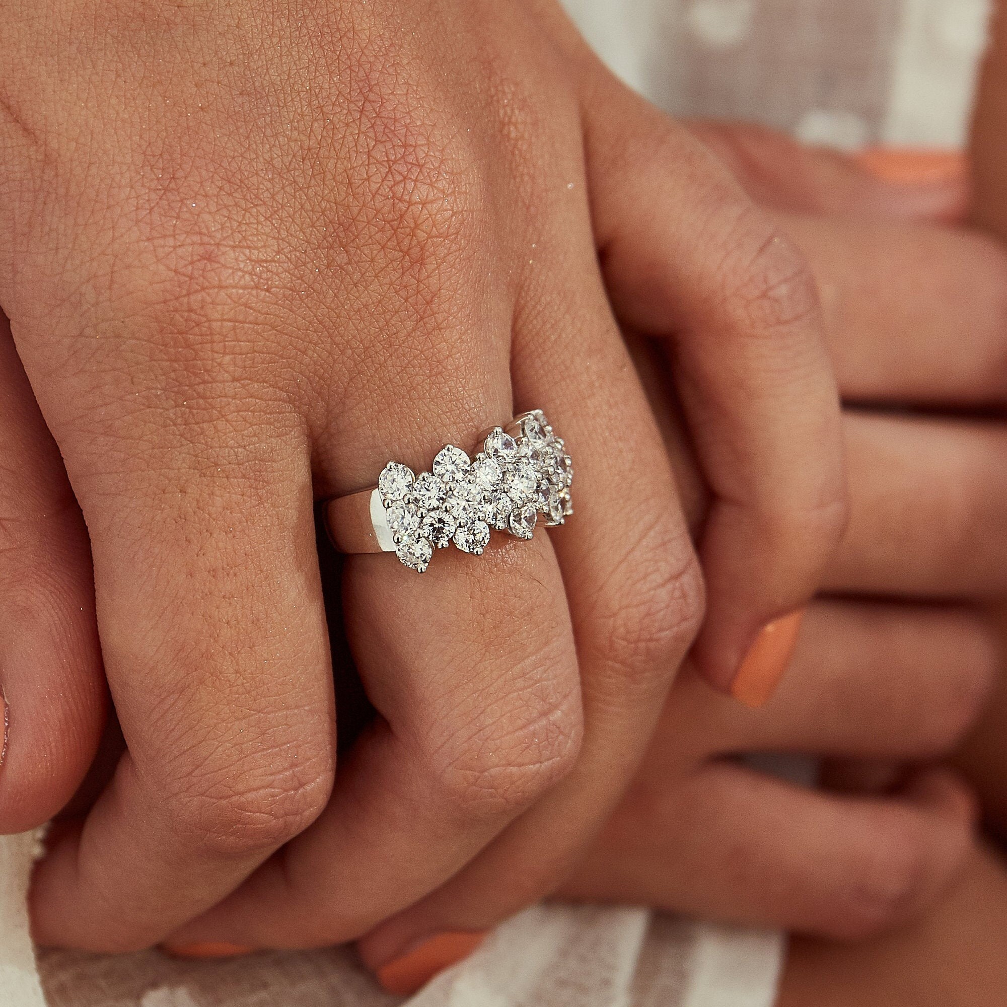 Friendly Diamonds Lab Grown Diamond Ring Pave Diamond Ring 3ct Etsy