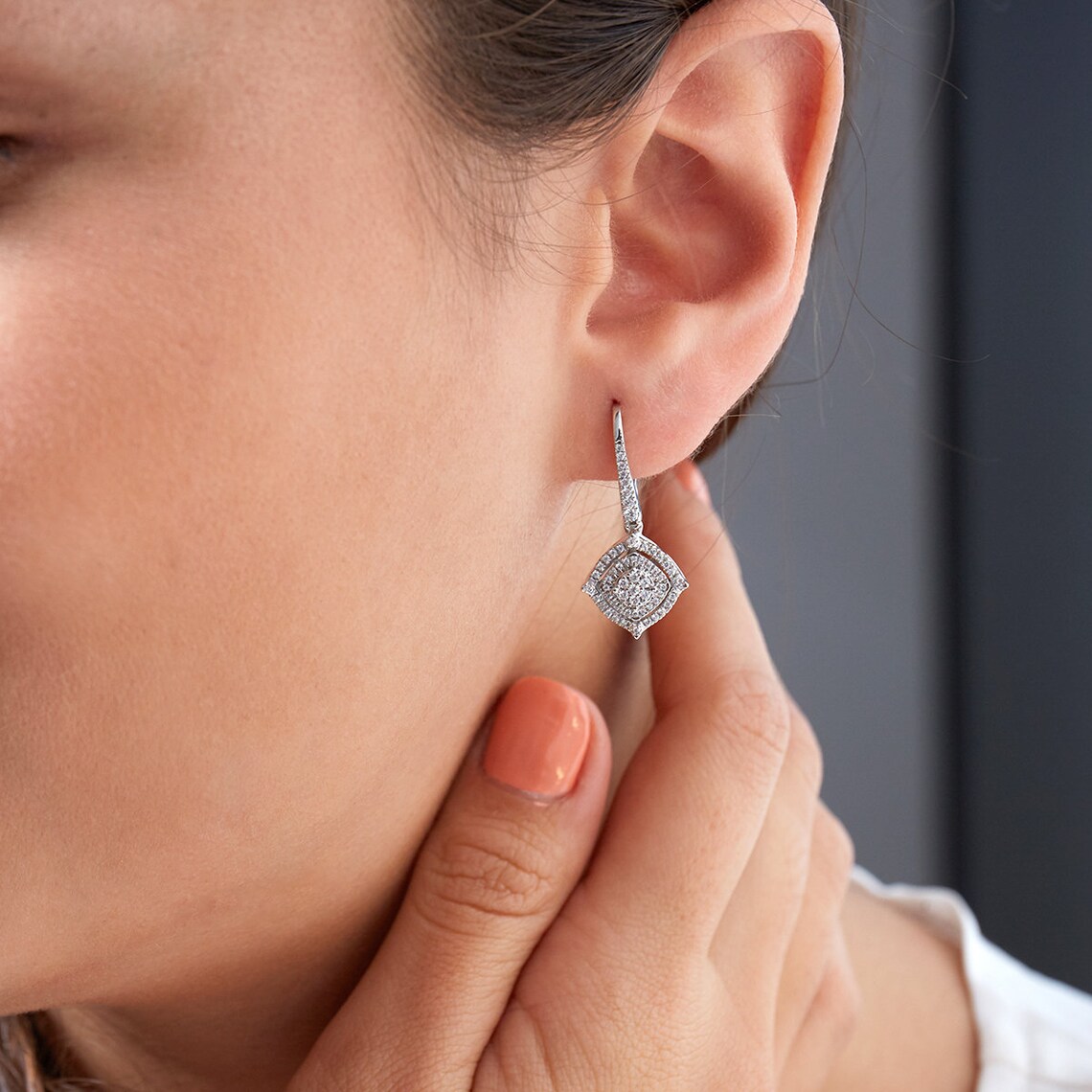 Lab Grown Diamond Earrings 1/2 ct Diamond Drop and Dangle Etsy