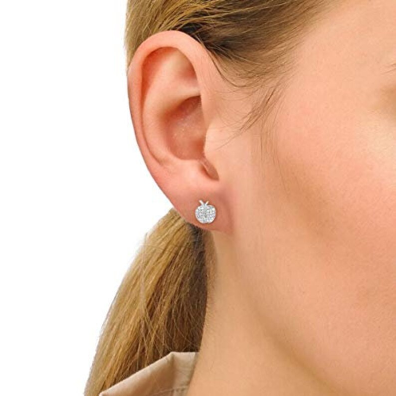 Lab Grown Diamond Earrings IGI Certified 12 ct Cluster Diamond Earrings Lab Created 14KT White Gold Diamond Earring For Women