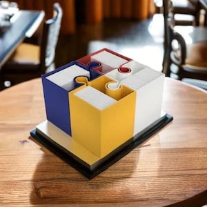 Organizador de té con forma de rompecabezas