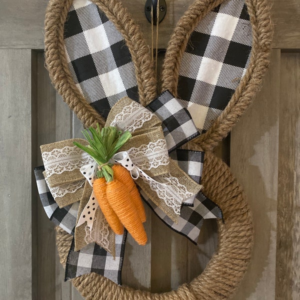 Farmhouse bunny wreath