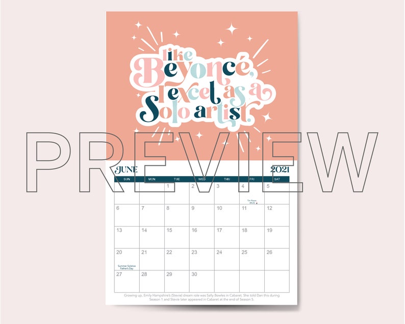 Schitt's Creek 2021 Wall Calendar with Quotes Etsy