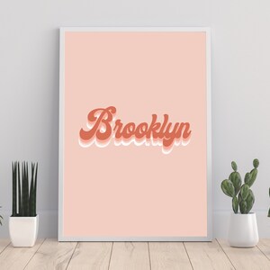 Brooklyn New York Illustration Graphic Wall Art