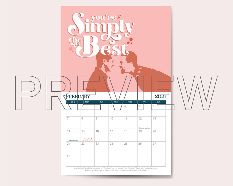 Schitt's Creek 2021 Wall Calendar with Quotes Etsy