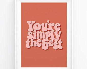 You're Simply the Best Patrick and David Rose Schitt's Creek Illustration Graphic Wall Art