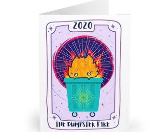 Tarot Dumpster Fire 2020 Greeting Cards (5 pcs)