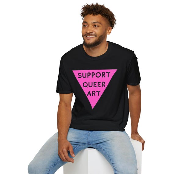 Support Queer Art Unisex Softstyle T-Shirt