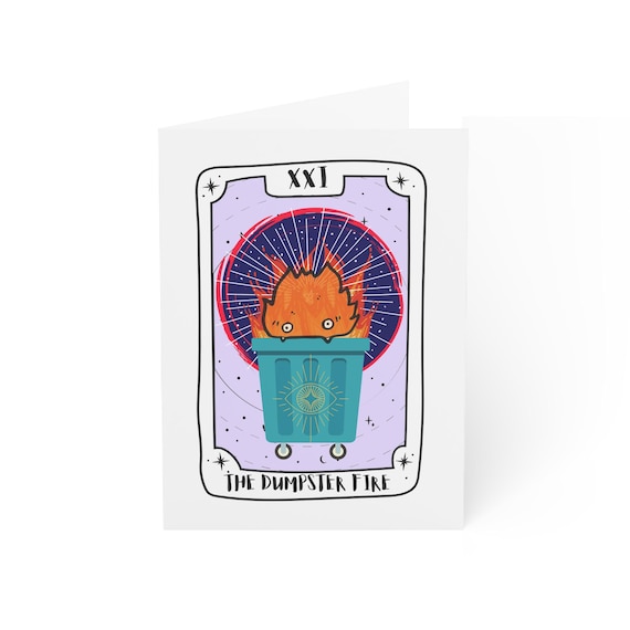 The Dumpster Fire Tarot Greeting Cards (1, 10, 30, and 50pcs)