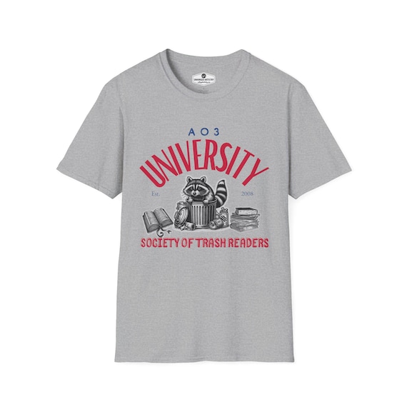 Society of Trash Readers: A Homage to the Archive Unisex Softstyle T-Shirt for Fanfiction Fans