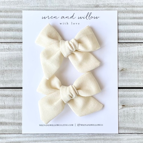 Ivory Hair Clips Etsy