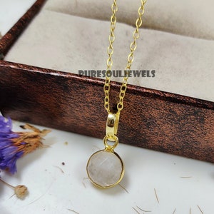 Rainbow Moonstone Necklace: Handmade 925 Silver Boho Pendant