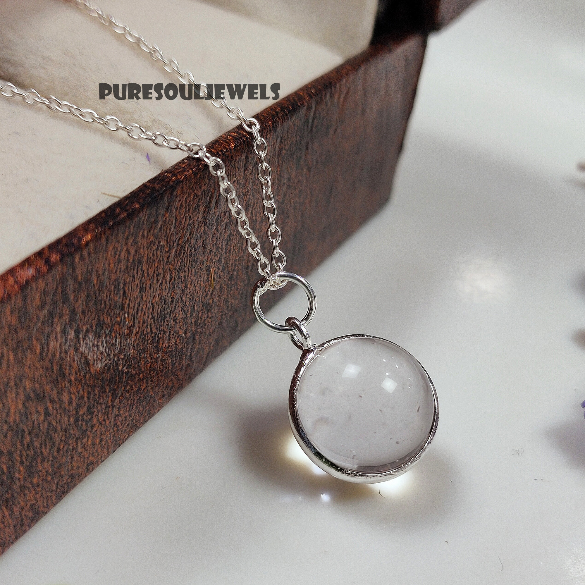 Clear Quartz 925 Sterling Silver Necklace | Master Healer Crystal