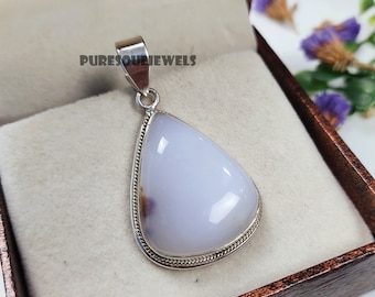 Natural Agate Gemstone Pendant, 925 Sterling Silver Pendent, Boho Pendant, Designer Pendant, Statement Pendant, Gemstone Pendant, Gift Idea