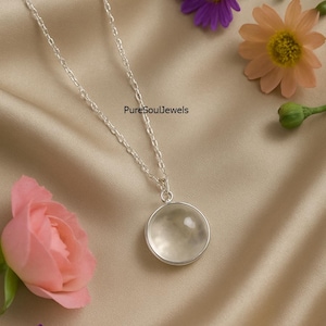 Clear Quartz Sterling Silver Necklace: Master Healer Crystal Pendant