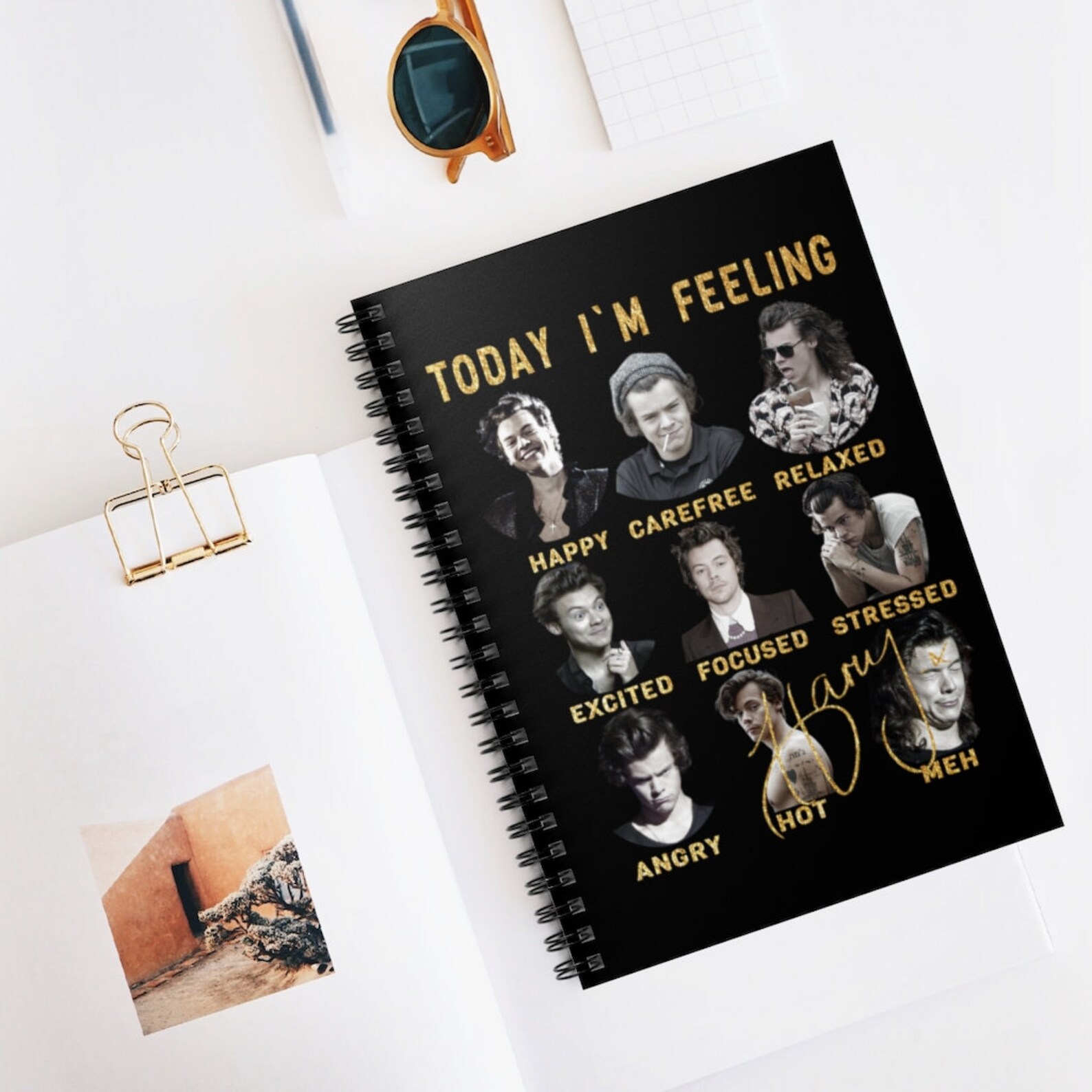 Harry Styles Spiral Notebook Harry Styles Gift Custom Etsy