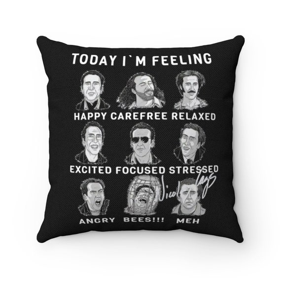 nicolas cage throw pillow