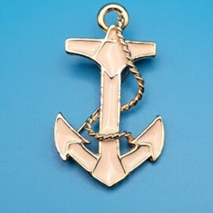 Vintage Anchor Brooch Nautical Pin