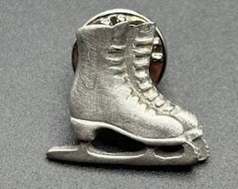 Vintage Figure Skating Pin Marked LDC Lindsay Claire Designs Pewter Lapel Pin