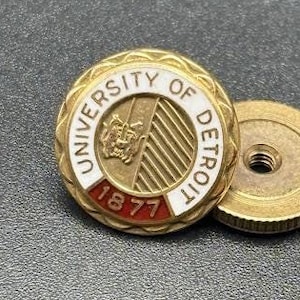 Vintage University of Detroit Lapel Pin 1/20 10k Gold Filled Screw on Pin