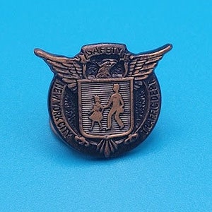Vintage New York City Traffic Department Safety Award Lapel Pin