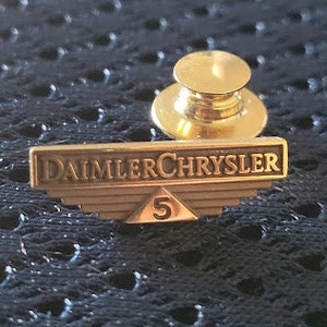 Vintage Daimler Chrysler 5 Year Service Pin 1/20 10k Gold Filled Lapel Pin