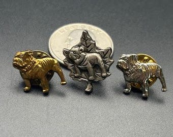 Vintage Mack Truck Bulldog Pins Gold Tone, Silver Tone, and Canadian