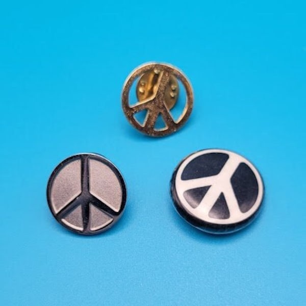 Vintage Peace Symbol Pin and Pinback Buttons Sold Separately