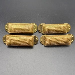 Vintage US Army 2nd Lieutenant Rank &quot;Coffin&quot; Pins WW2 / Korean War Era Gemsco New York Military Insignia Badge