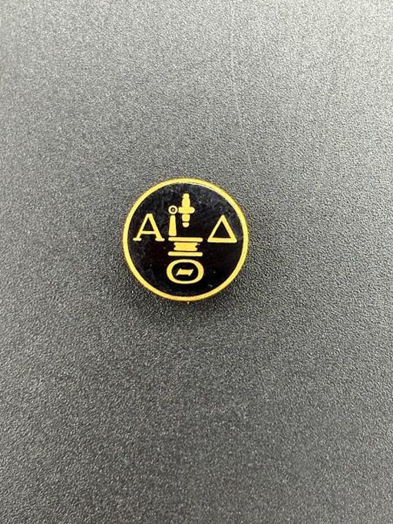 Vintage Alpha Theta Delta Lapel Pin Gold Tone