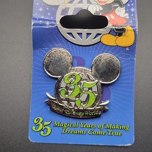 Waly Disney World Collectable Pin 35th Anniversary Logo Lapel Pin 50440