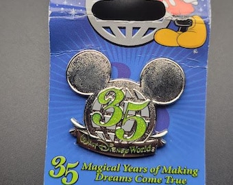Waly Disney World Collectable Pin 35th Anniversary Logo Lapel Pin 50440