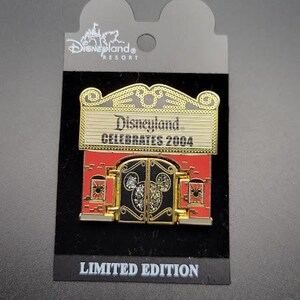 Disney Collectable Pin Happy Disney Celebrates 2004 Hinged Door Happy New Year&#39;s Eve Disneyland Lapel Pin LE 2000