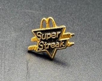 Pin vintage de McDonald's Super Streak, pin de solapa del premio Crew de los años 80
