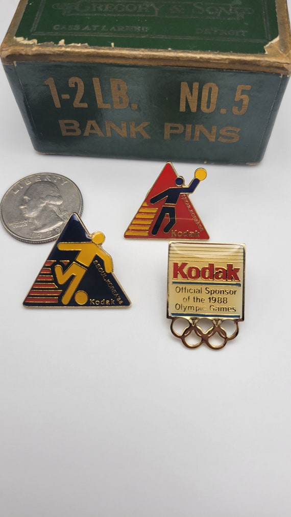 Vintage Olympic Pins lot  -Kodak Seoul 88