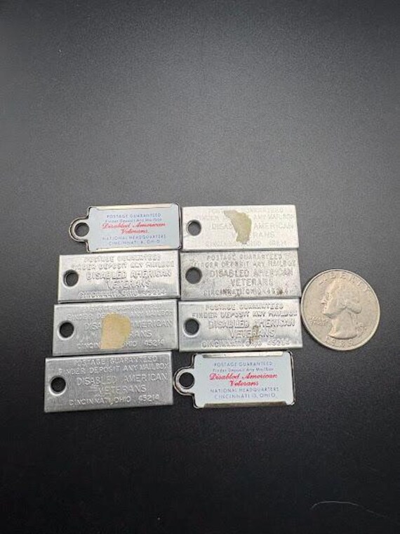 Vintage DAV Miniature License Plate Key Chain Tags Sold Separately