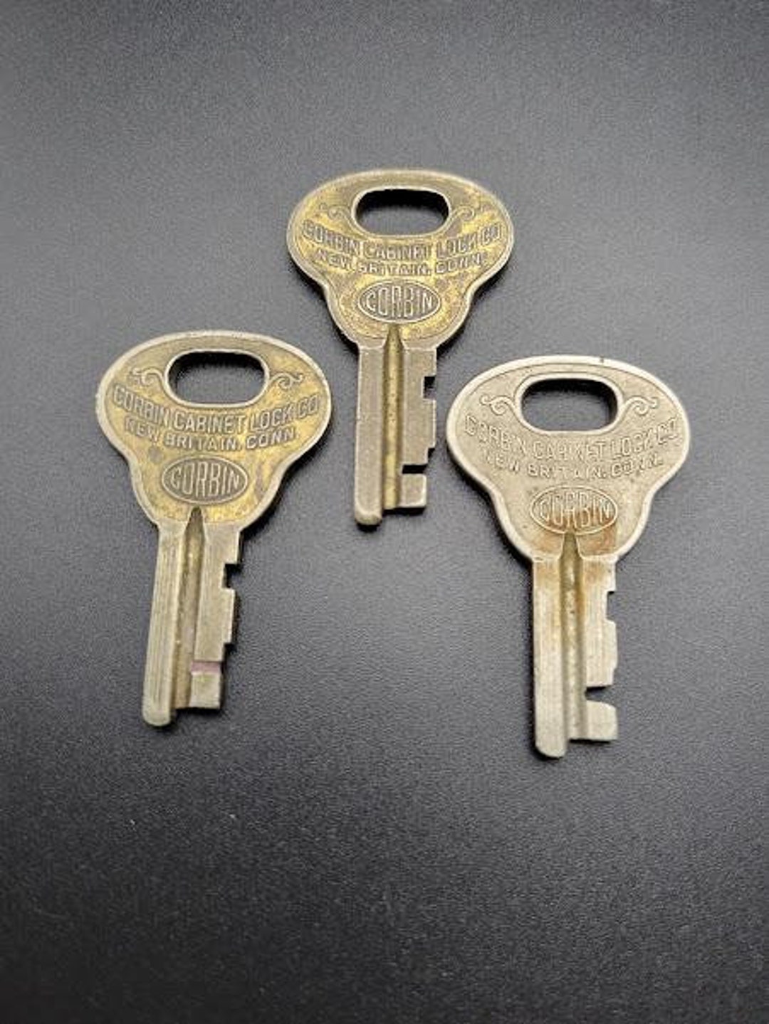 Vintage Brass Key, Corbin Cabinet Lock Co. New Britan, Conn. Corbin Key ...
