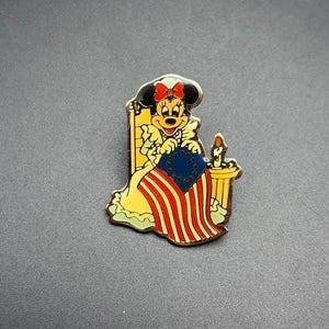 Vintage Disney Pin Minnie Mouse Betsy Ross Sewing USA Flag 1989 - Etsy