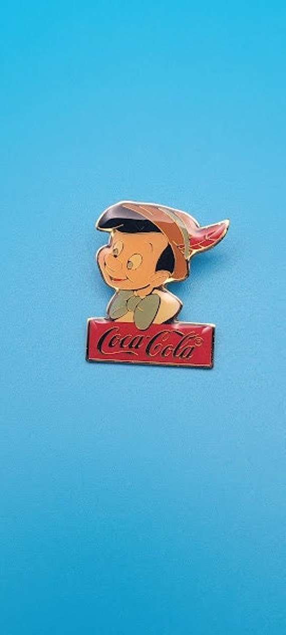 Vintage Disney Pinocchio Coca Cola Pin 15th Annive