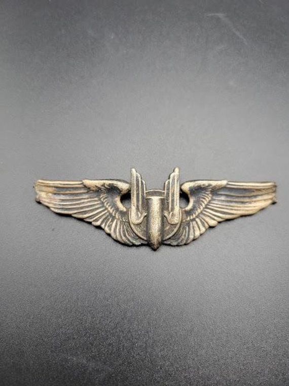 Vintage WW2 US Gunner Wings Sterling Silver Badge - Etsy Denmark