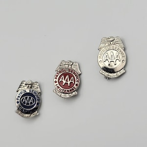 Vintage AAA Captain, Lieutenant, Silver Enamel Pins 1950s 1960s
