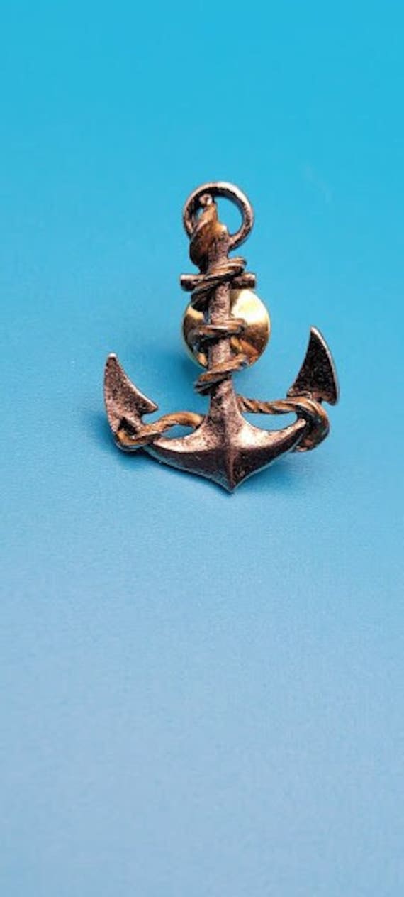 Vintage Anchor Pin Nautical Brooch