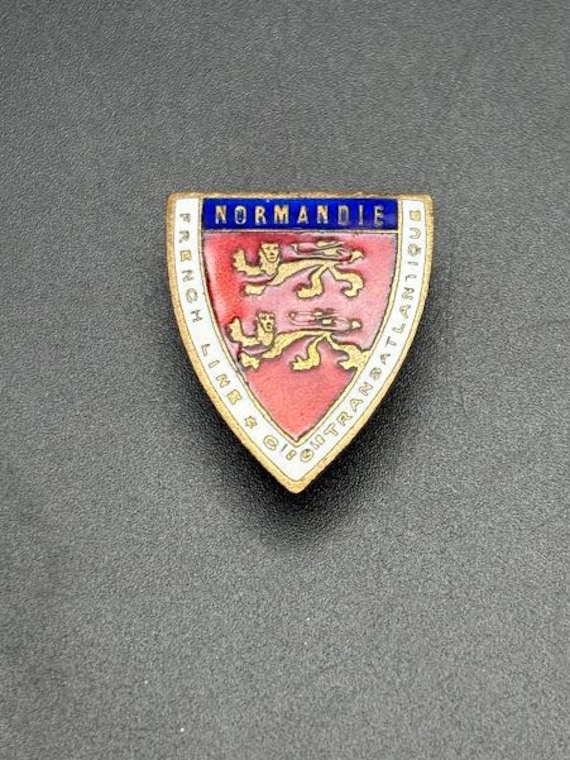 Vintage 1930s Normandie French Line Transatlantique Ocean Liner