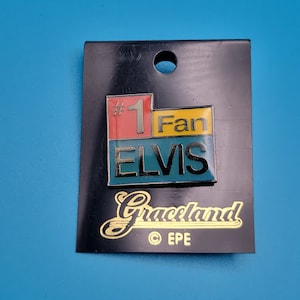 Vintage Elvis Presley Pin Elvis Presley #1 Fan Lapel Pin Graceland